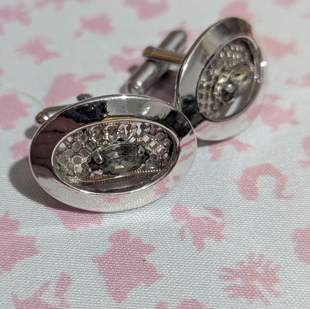 Shields Grey Stone Oval Cufflinks